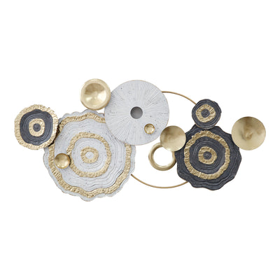Accesoriu Decorativ Decoratiune perete din metal Melin Auriu 127x63x6 cm