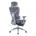 Director scaun birou cu suport pentru picioare Thelonius, Gri, 61x63x125 cm, perspectiva suplimentara