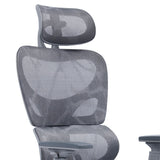 Director scaun birou cu suport pentru picioare Thelonius, Gri, 61x63x125 cm
