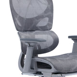 Director scaun birou cu suport pentru picioare Thelonius, Gri, 61x63x125 cm