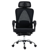 Director scaun de birou cu suport pentru picioare, plasa, negru, 62x124x58 cm, perspectiva suplimentara