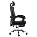 Director scaun de birou cu suport pentru picioare, plasa, negru, 62x124x58 cm, foto produs