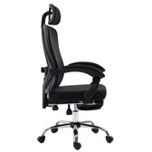 Director scaun de birou cu suport pentru picioare, plasa, negru, 62x124x58 cm, foto produs