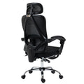 Director scaun de birou cu suport pentru picioare, plasa, negru, 62x124x58 cm, foto produs 6