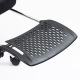 Director scaun de birou cu suport pentru picioare, plasa, negru, 62x124x58 cm