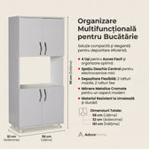 Dulap Adore Diamond, Multifunctional, 4 usi, 1 raft 56 x 161 x 32 cm