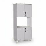 Dulap Adore Diamond, Multifunctional, 4 usi, 1 raft, Alb, 56x161x32 cm