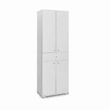 Dulap Adore Diamond, Multifunctional, 4 usi, 4 rafturi, 1 sertar, Alb, 60x187x40 cm