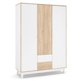 Dulap Awell 3 Usi Sonoma-Alb 153x54x216 cm