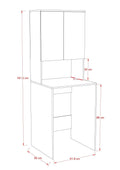 Dulap Baie Adore cu Loc Pentru Masina de Spalat, 3 Rafturi, 2 Usi, Alb, 65 x 182 x 60 cm