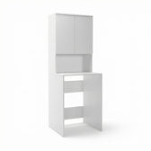 Dulap Baie Adore cu Loc Pentru Masina de Spalat, 3 Rafturi, 2 Usi, Alb, 65 x 182 x 60 cm