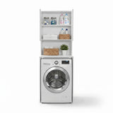 Dulap Baie Adore cu Loc Pentru Masina de Spalat, 3 Rafturi, 2 Usi, Alb, 65x182x60 cm