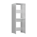 Dulap Baie Adore pentru Masina de Spalat si Uscator cu Blat Glisant, Alb, 65x182x67 cm