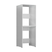 Dulap Baie Adore pentru Masina de Spalat si Uscator cu Blat Glisant, Alb, 65x182x67 cm