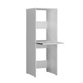 Dulap Baie Adore pentru Masina de Spalat si Uscator cu Blat Glisant, Alb, 65x182x67 cm