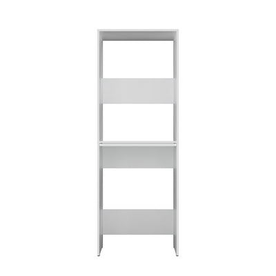 Dulap Baie Adore pentru Masina de Spalat si Uscator cu Blat Glisant, Alb, 65x182x67 cm