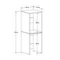Dulap Baie Adore pentru Masina de Spalat si Uscator cu Blat Glisant, Alb, 65x182x67 cm