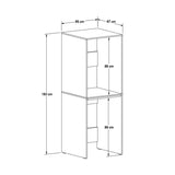 Dulap Baie Adore pentru Masina de Spalat si Uscator cu Blat Glisant, Alb, 65x182x67 cm