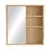 Dulap baie Bagno cu oglinda si Lustra, Natural 60x14x64 cm