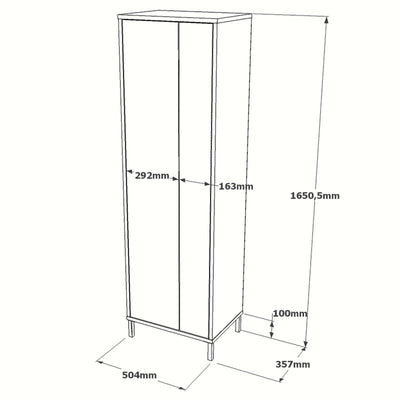 DULAP DE BAIE FR10-A, Alb, 50.4x165x35.7 cm