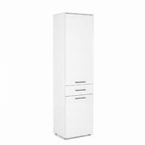 Dulap Baie cu cos de rufe Adore Diamond Maxi, Usa reversibila, Alb Lucios, 52x187x38 cm