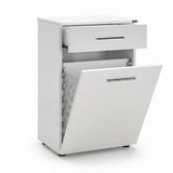 Dulap Baie cu cos de rufe Adore Diamond Mini, sertar, Alb Lucios, 52 x 83 x 38 cm