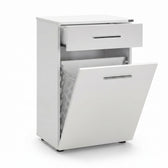 Dulap Baie cu cos de rufe Adore Diamond Mini, sertar, Alb Lucios, 52 x 83 x 38 cm