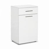 Dulap Baie cu cos de rufe Adore Diamond Mini, sertar, Alb Lucios, 52x83x38 cm, foto produs 6