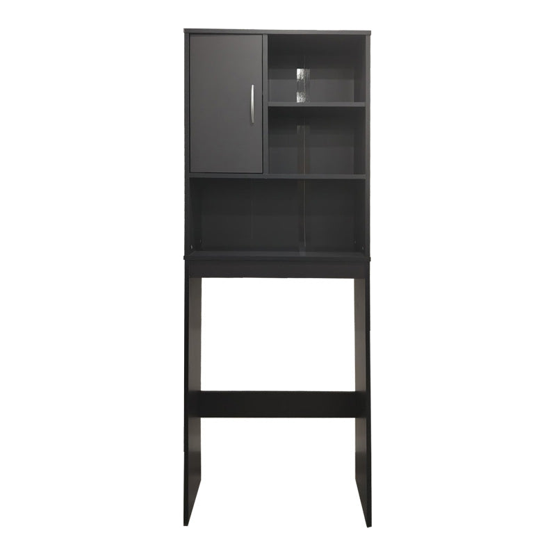 Dulap Baie cu Loc Pentru Masina de Spalat cu sertare, Lemn, Alb, 60x24x168 cm - Antracit