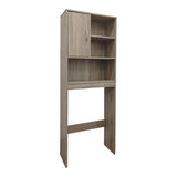 Dulap Baie cu Loc Pentru Masina de Spalat cu sertare, Lemn, Alb, 60x24x168 cm - Stejar