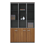 Dulap birou profesional Oscar, Lemn, Nuc, 240x40x200 cm