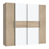 Dulap Closet 4 usi sonoma stejar alb melamina 200x61x190 cm