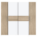 Dulap Closet 4 usi sonoma stejar alb melamina, 200x61x190 cm, detaliu produs
