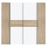 Dulap Closet 4 usi sonoma stejar alb melamina, 200x61x190 cm