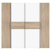 Dulap Closet 4 usi sonoma stejar alb melamina, 200x61x190 cm, detaliu produs