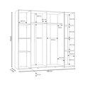 Dulap Closet 4 usi sonoma stejar alb melamina, 200x61x190 cm, foto produs