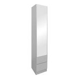 Dulap coloana cu oglinda Lostro, Alb, 29x30x164 cm