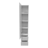 Dulap coloana cu oglinda Lostro, Alb, 29x30x164 cm, imagine suplimentara