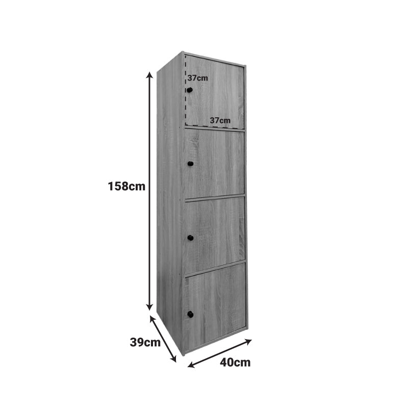 Dulap coloana Gabino, Lemn, 40x39x158 cm - Sonoma