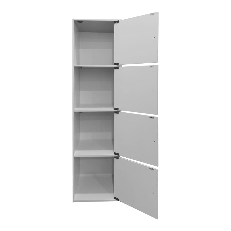Dulap coloana Gabino, Lemn, 40x39x158 cm - Alb