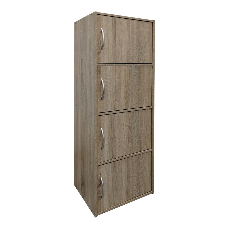 Dulap coloana Soline, Lemn, Alb - Stejar, 40x34x120 cm - Stejar