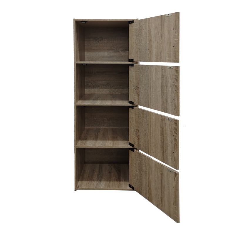 Dulap coloana Soline, Lemn, Alb - Stejar, 40x34x120 cm - Stejar
