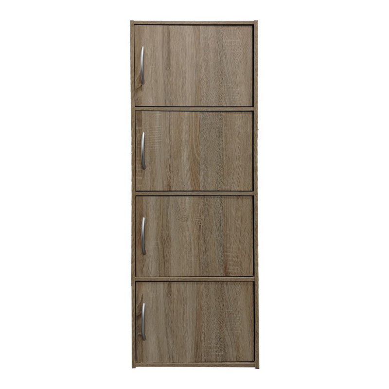 Dulap coloana Soline, Lemn, Alb - Stejar, 40x34x120 cm - Stejar