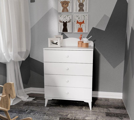 Dulap Copii Sansa - White, Alb, 40x84x65 cm