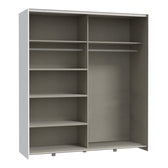 Dulap cu 2 uși și rafturi Noez I, Alb, Lemn, 170x61x190 cm, perspectiva suplimentara