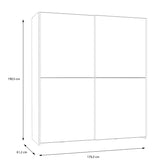 Dulap cu 2 uși și rafturi Noez I, Alb, Lemn, 170x61x190 cm, foto produs 7