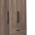 Dulap cu 3 usi Edritte, Nuc deschis, 120x52x195 cm, detaliu produs