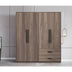 Dulap cu 4 usi Edritte cu sertare nuc deschis 160x52x195cm