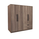 Dulap cu 4 usi Edritte cu sertare nuc, deschis, 160x52x195 cm