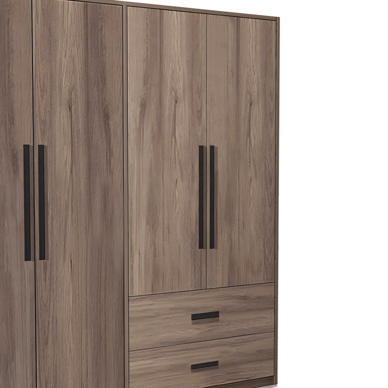 Dulap cu 4 usi Edritte cu sertare nuc, deschis, 160x52x195 cm